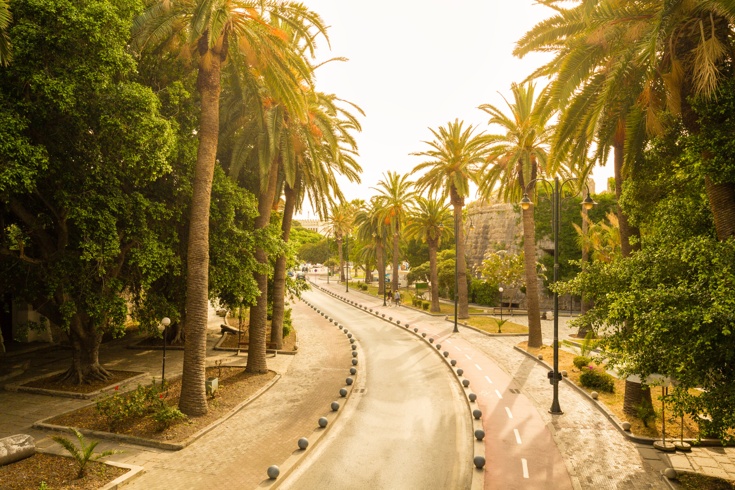 Cycle,Path,Near,Neratzia,Castle,And,Ferry,Terminal,In,Kos