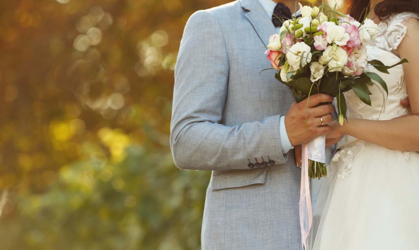 Bride,And,Groom,On,Wedding,Day