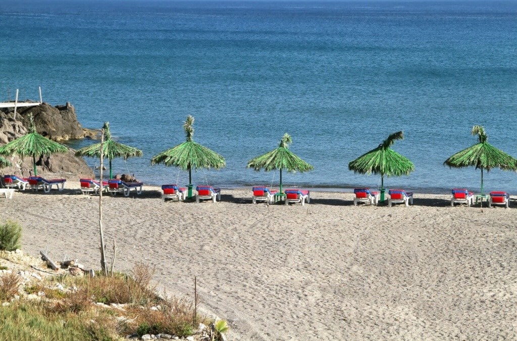 Beautiful sandy beach of "Camel" on the island of Kos. Greece